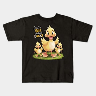 Just A Who Loves Ducks Duck Owner Kids T-Shirt